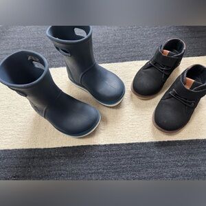 Set size 7 toddler boy navy shoes dress shoes and boots CROCS